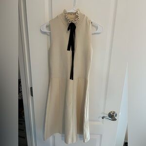 Small Zara Cream Ribbon Dress